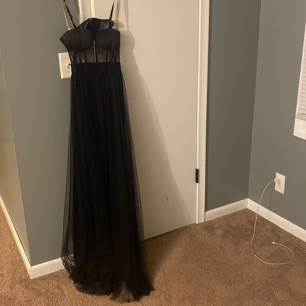 Black long sexy dress